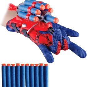 Spider Gloves Man Web Shooter Toy For Kids; Kids Plastic Cosplay Launcher Glove Hero Movie Launcher With Wrist Toy Set; Funny Decorate Children F