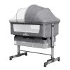 Baby Bassinet, Bedside Sleeper,Foldable Baby Bed to Bed, Adjustable Portable Bed for Infant/Baby/Newborn,with Mosquito Nets, Large Storage Bag, Comfor