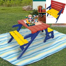 KID'S MULTI-FUNCTIONAL ARM CHAIR; TABLE+ 2 BENCHES; All-in-one