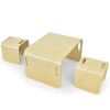 3 Pieces Kids Wooden Table and Chair Set