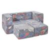 VEVOR Kids Couch, 4Pcs Toddler Couch Sofa Bed, Kids Chair Seat Playroom Furniture, Child Sectional Sofa with Removable Cover for Kids Girls & Boys, Da