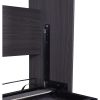 Twin Size Murphy Bed with Wardrobe and Drawers; Storage Bed; can be Folded into a Cabinet; Gray