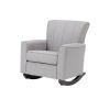 Light Grey Rocking Chair with Track Arm