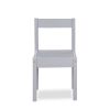 Della 3-Piece Solid Wood Kids Table & Two Chair Set, Gray