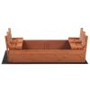 Wooden Sandbox Kids Outdoor Backyard Bench Play Sand Box YJ