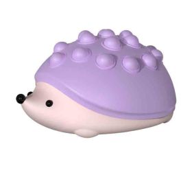 Cute Hedgehog Nightlights Colorful Lamp Dimmable Bedroom Decoration Led Lights Push Bubble Toys for Kids Creative Birthday Gift (Emitting Color: Navy Blue)