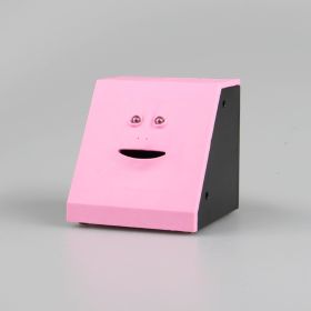 Face Bank Intelligent Electric Detecting Piggy Bank;  Electric Depository; Money Jar (Color: Pink)
