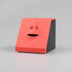 Face Bank Intelligent Electric Detecting Piggy Bank;  Electric Depository; Money Jar (Color: Red)