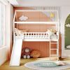 Twin Loft Bed with Slide; House Bed with Slide