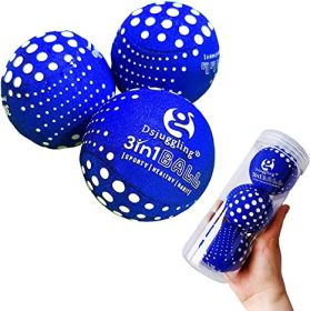 DSJUGGLING Washable Juggling Ball for Beginners (Color: Blue Dot)