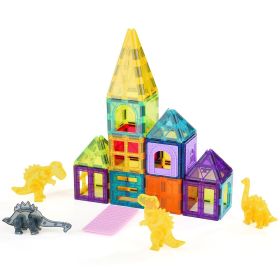 VEVOR Magnetic Tiles Magnetic Building Toy 56 PCS Magnet Blocks for Kids 3D Set (Quantity: 56 PCS, Style: Animal)