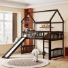 Twin Loft Bed with Slide; House Bed with Slide