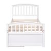 Twin Size Platform Storage Bed Solid Wood Bed with 6 Drawers