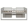 Twin size Loft Bed with Two Shelves and Two drawers
