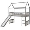 Twin Loft Bed with Slide; House Bed with Slide
