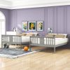 Full over Full Bunk Bed with Ladder for Bedroom; Guest Room Furniture