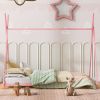 Metal Twin Size House Platform Bed with Triangle Structure
