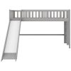 Twin Size Low Loft Bed with Ladder and Slide