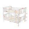 Full over Full Bunk Bed with Ladder for Bedroom; Guest Room Furniture